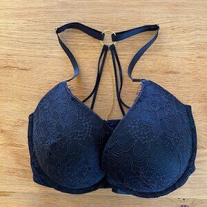 Victoria's Secret  Lace Ring Hardware Front Close Push Up Bra 32DDD